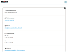 Tablet Screenshot of anhaengerzentrum-klonk.de